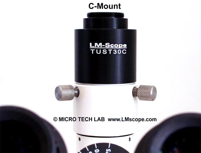 LM direct image c-mount port 1x con conexin C-Mount para microscopio Zeiss con fototubo