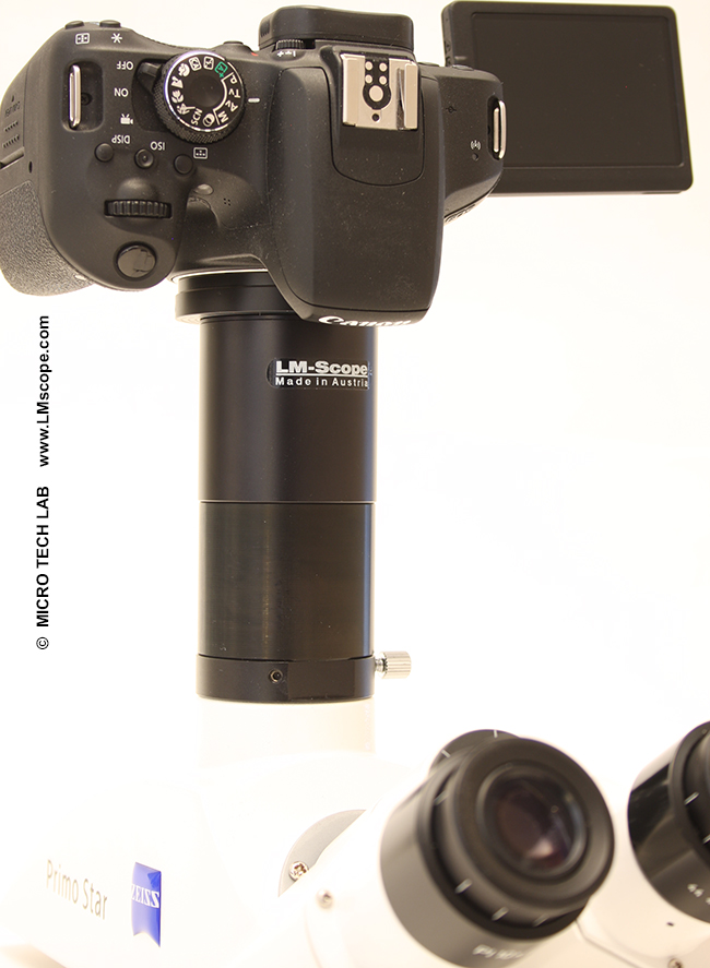Canon EOS 800D DSLR phototube Zeiss Primostar