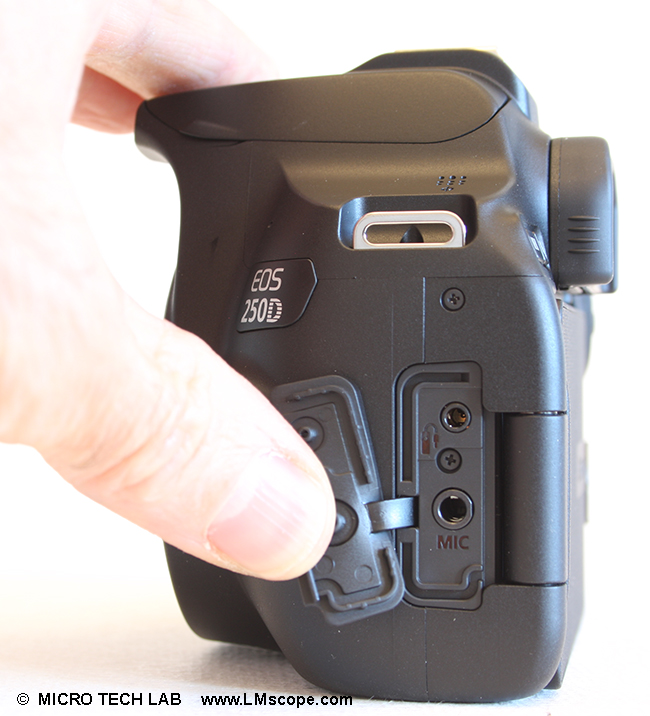 Canon EOS 250D Anschlussmglichkeiten: USB, HDMI