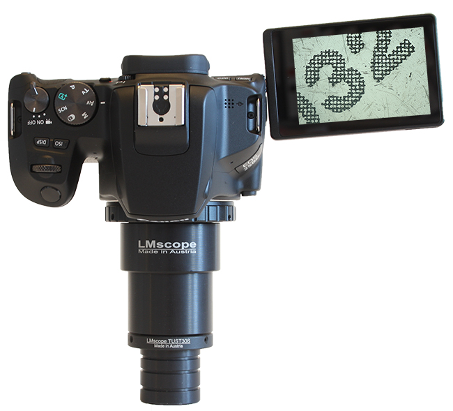 LM Mikroskop Adapter mit integrierte Optik mit Canon EOS 250D Okularadapter fr Mikroskop
