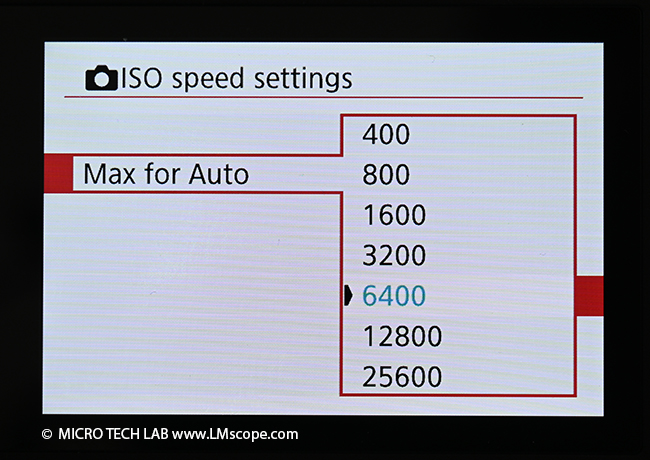 ISO setting in auto mode Canon EOS 850D DSLR