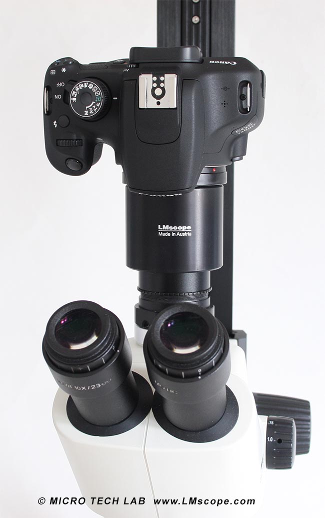 Canon EOS 1200D microscope adapter