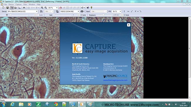IC capture 2.2 Software fr Mikroskopie DFK 72BUC02