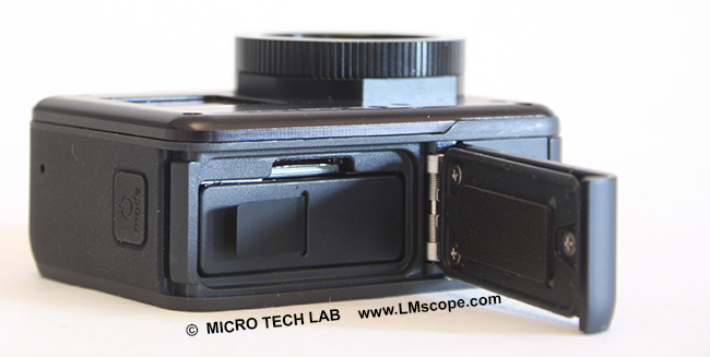 camra de montage C pour microscope tanche avec fente pour carte SD GoPro