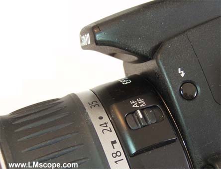 Canon EOS 350 Autofokus aus zum selbstndigen Fokussieren