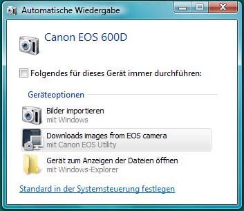 PS Software der Canon EOS 600D
