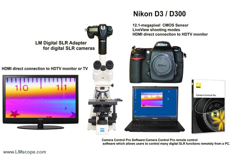 Nikon D3 und D300 for microscopy use