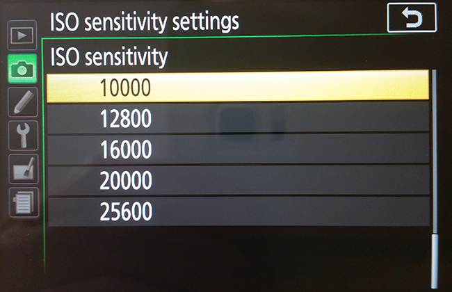 middle iso sensitivity