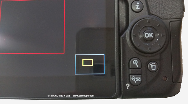 magnifying feature display DSLR