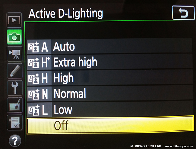 active-d-lighting DSLR