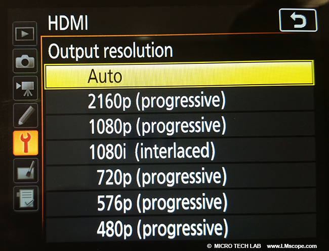is my camera able to connect with a monitor? HDMI setting customise D7500