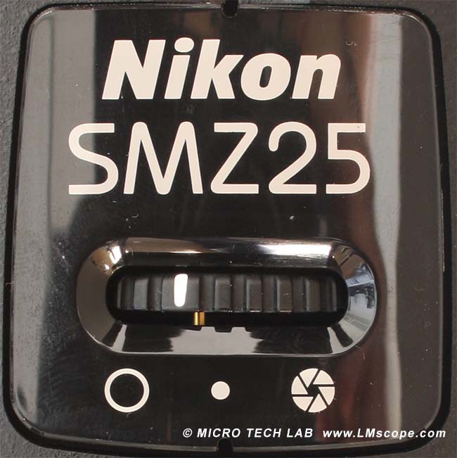 Nikon SMZ25 stereomicroscope diaphragme d ouverture