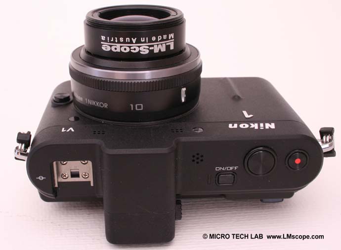Nikon V1 avec LM Macro 80 bonnette