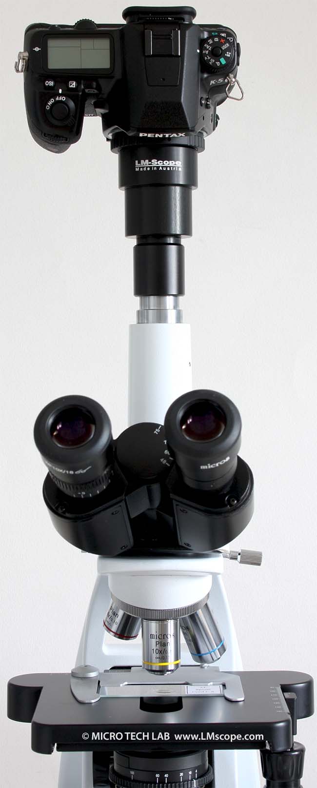Pentax K-5 Adapterlsung fr Mikroskop