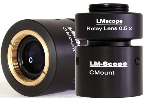 LM relay lens adapter with C-Mount extension