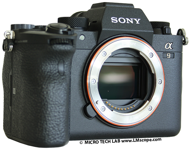 Gehuse Sony Alpha 9 Mark II (ILCE-9M2): Vollformatkamera Systemkamera fr Mikroskopie, C-Mountkamera