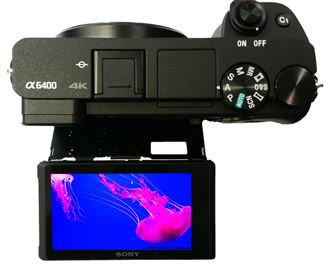 Sony Alpha 6400: Touchscreen Display Sony Alpha 4K Videokamera