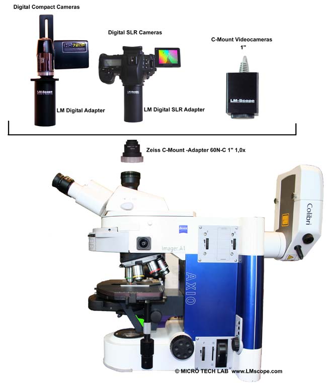 Zeiss Axio microscopios con fototubo rosca exterior de 52mm 60N-C