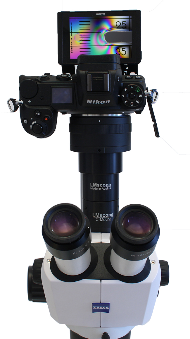 Microscopio estereoscpico Equip Zeiss Stemi 305 para fotografa digital