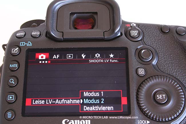 Canon 5D Mark III mode silencieux
