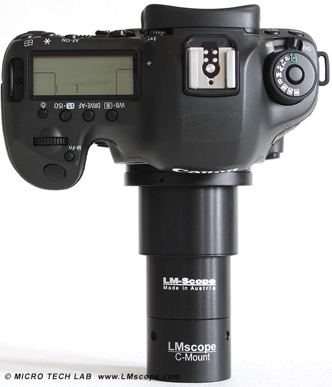 Canon EOS 5DS mit LM digital Mikroskopadapter