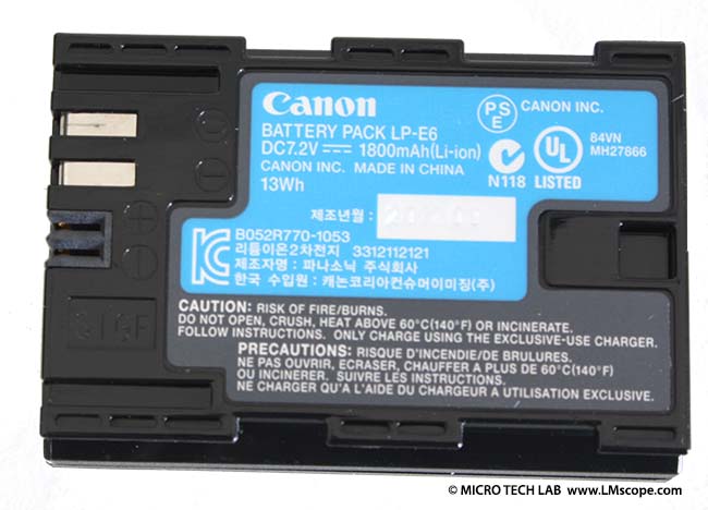 Canon EOS 6D batterie