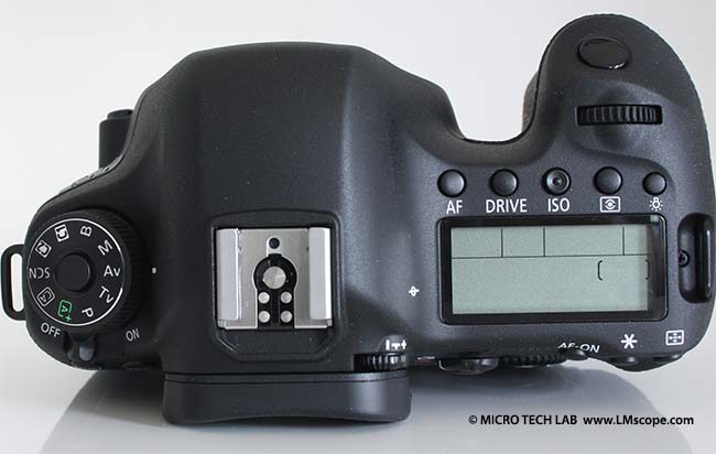 Canon EOS fullframe sensor camera 6D display for microscopy