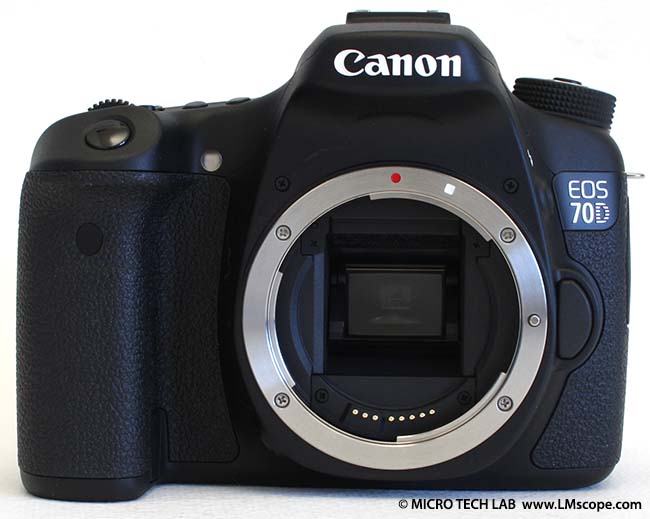 Canon EOS DSLR with APS-C sensor for microscopy