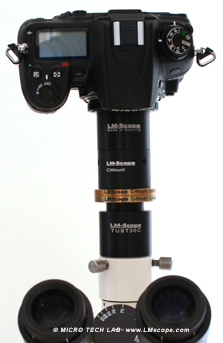Zeiss Axiolab Axioskop Axioplan Axiostar Axiotech Axiovert PALM Stemi Mikroskop mit Interface 60 Fototubus fr DSLR DSLM C-mount Kameras Adapterlsung