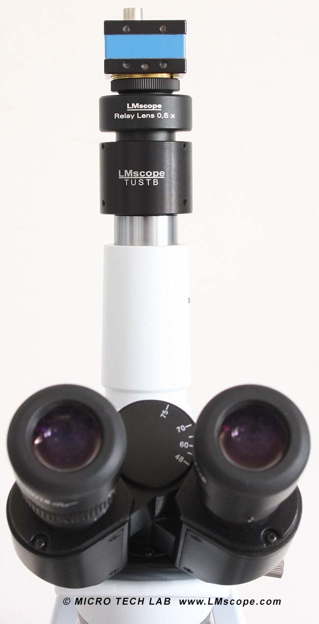 con el adaptator LM se puede observar su uso en una cmara USB