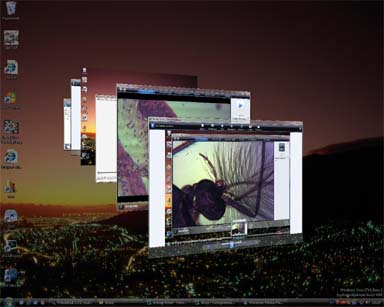 3D Desktop with Windows Flip 3D function