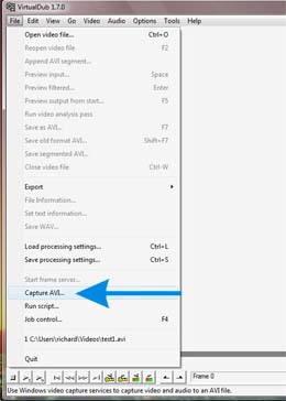 Capture AVI VirtualDub