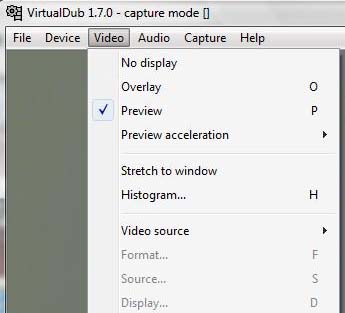 VirtualDub capture mode