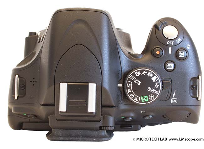 Nikon D5100 with APS-C sensor setting wheel 