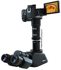 Fijacin de cmaras digitales de primera categora a la Nikon Eclipse Ei con adaptadores para microscopio LM 