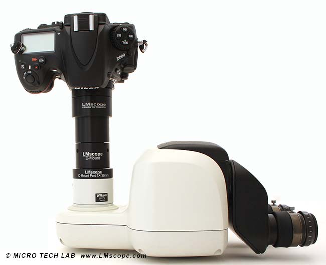 microscopio estereoscopio trinocular