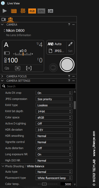 Nikon D800 Capture One Software tethering