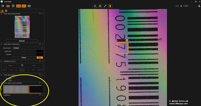 Phaseone capture one focus meter microscopio