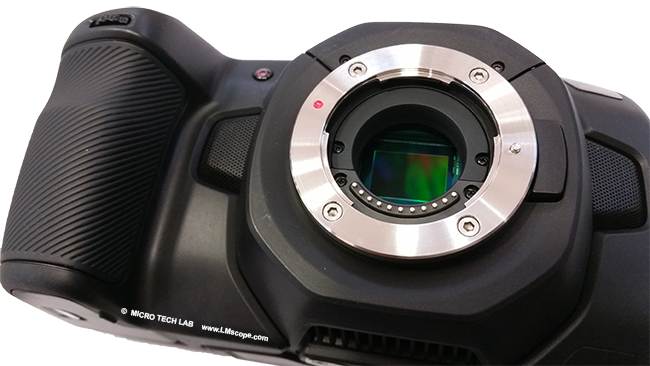 Blackmagic Pocket Cinema camera with M43 sensor and ef-bajonet