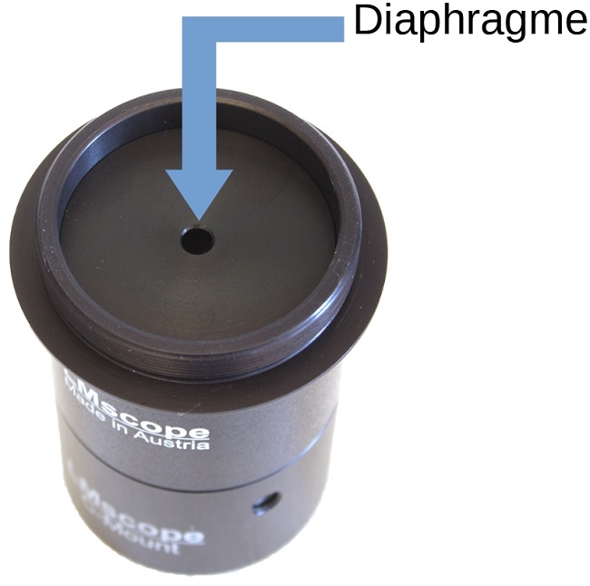 placer diaphragme sur le tube