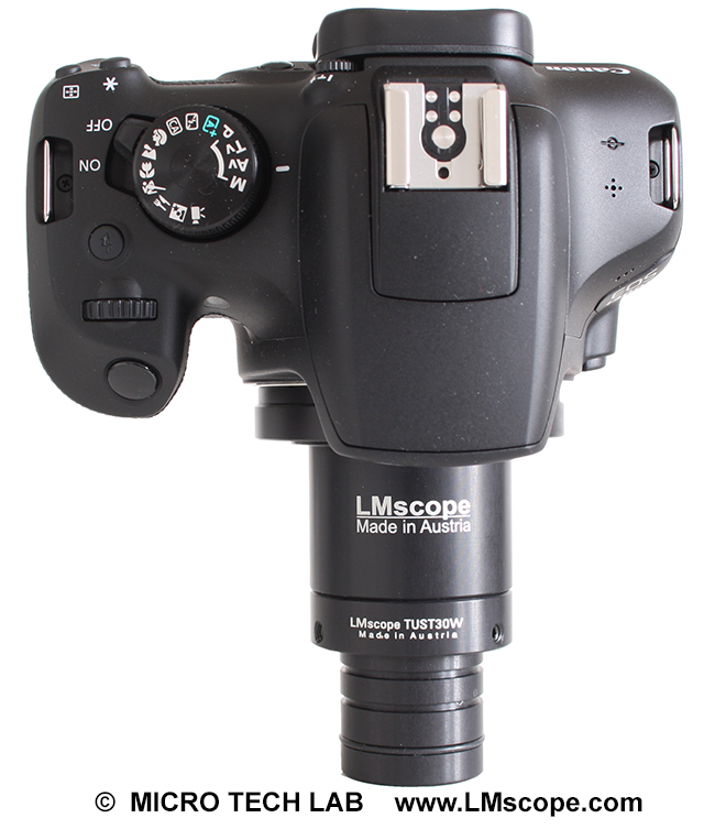 Canon EOS D1300 avec adaptateur pour la microscopie