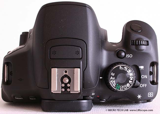 Canon EOS 650D microscope camera big sensor mode dial