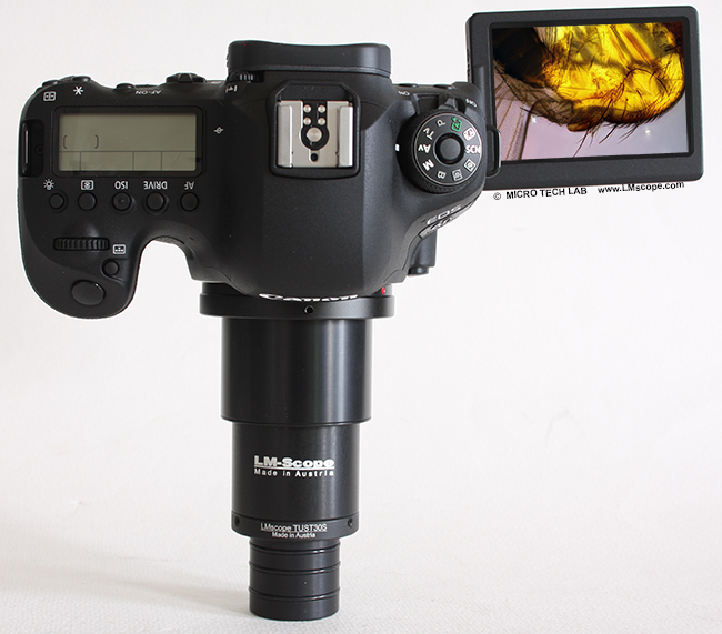solution adaptateur pour tube oculaires pour une appareil photo Canon