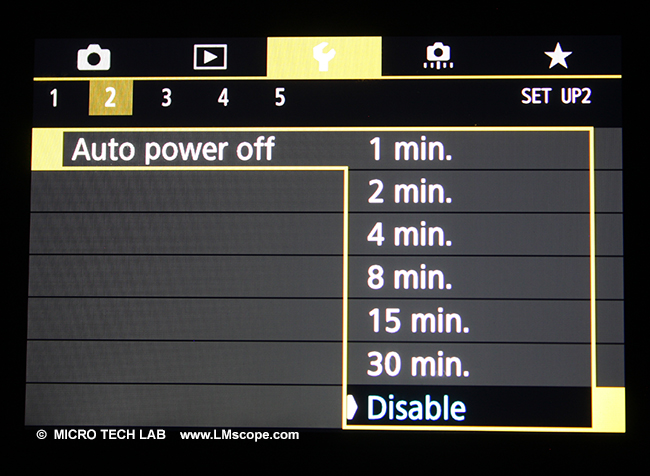 power saving mode microscope camera