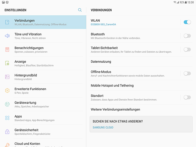 app configuration canon camera connect