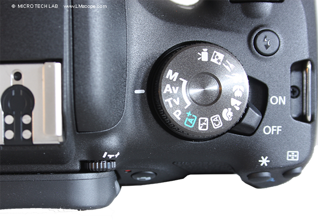 Canon EOS 2000D , AV-Modus Wahlrad AV-Modus mit Zeitautomatik