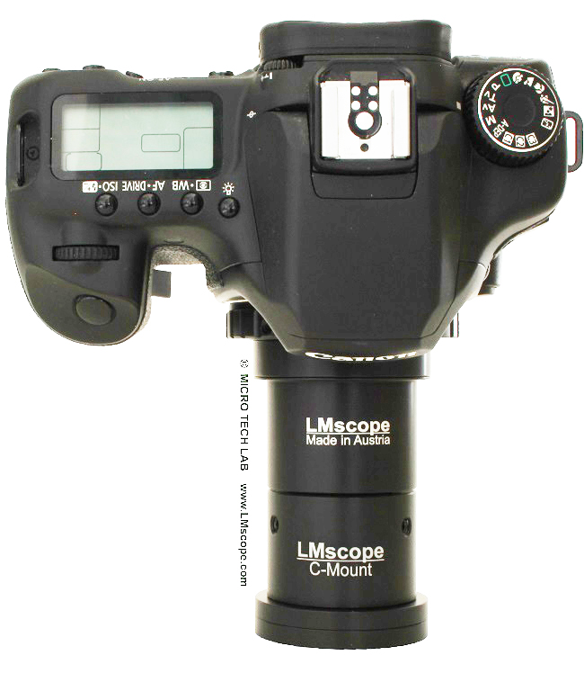 microsocpe adapter with c-mount Canon EOS