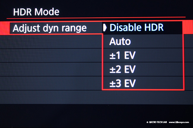 Canon EOS 7D Mark II HDR Modus