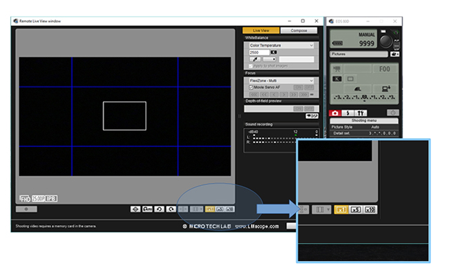 Canon EOS 80D Utility Software funcin de lupa