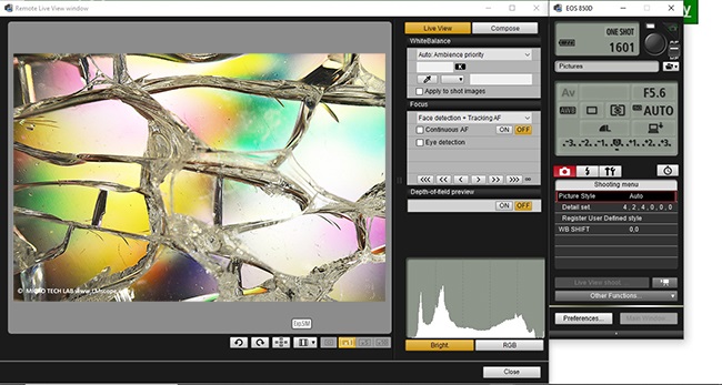 Canon EOS Utiltiy Software Settings